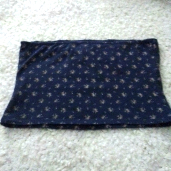 Ladies X-Large Tube Top By AERO Navy Blue Floral Print - Picture 1 of 4